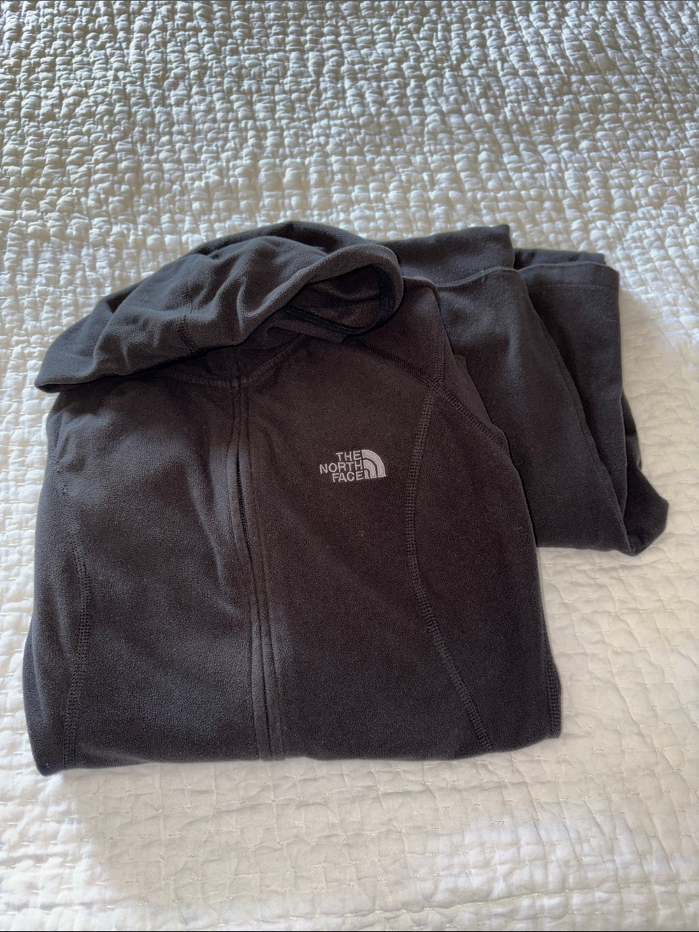 The North Face Black Women's Fleece Zip Hoodie and Pants Set S&M TKA 100 EUC - Picture 13 of 14